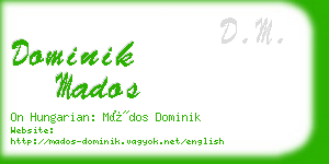 dominik mados business card